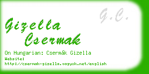 gizella csermak business card